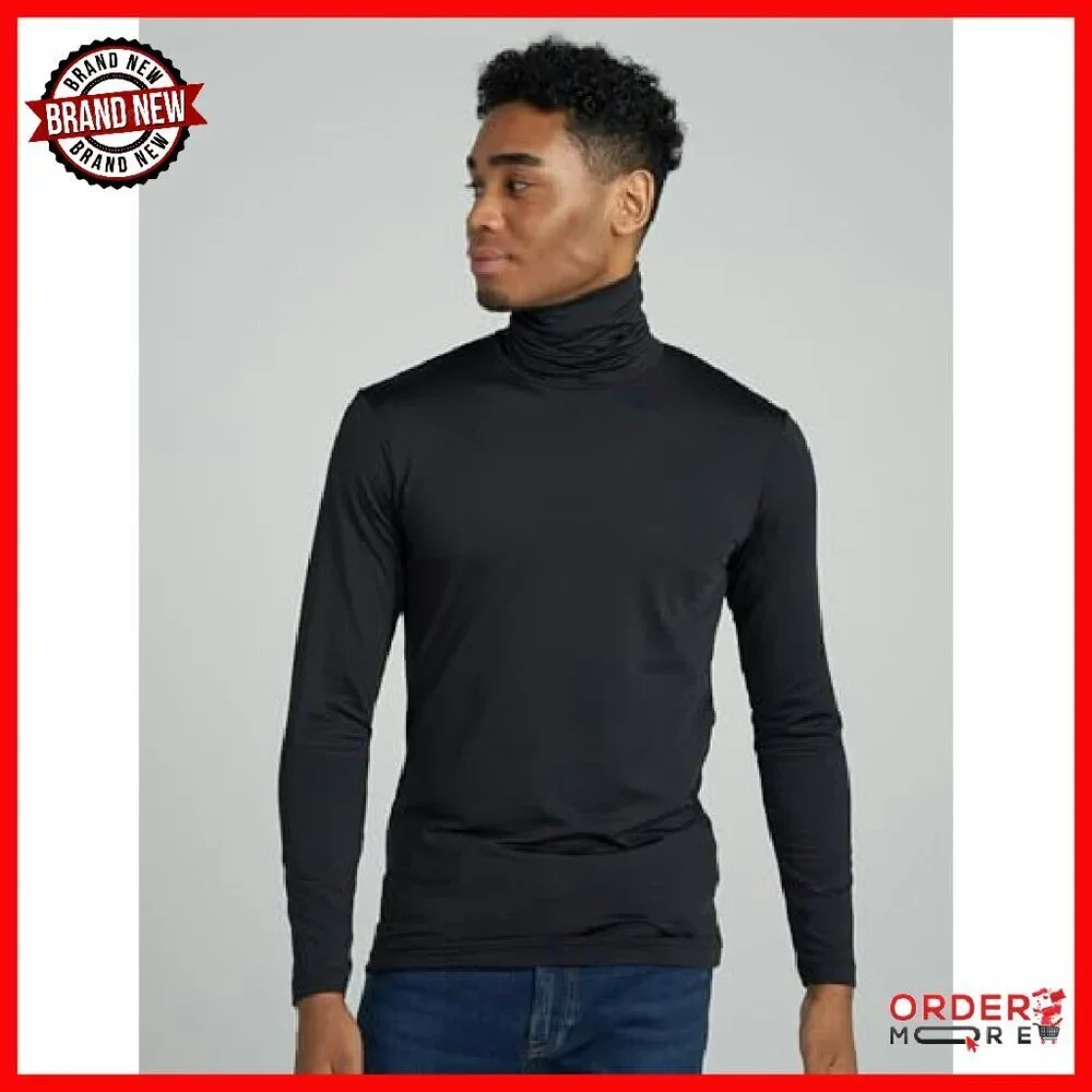 Men's Thermal Turtleneck Base Layer Fleece Long Sleeve Shirt